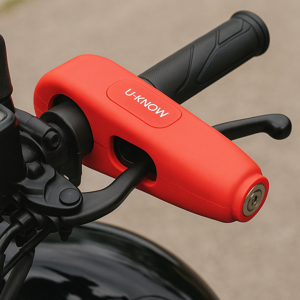 Antivol Moto avec Alarme Intégrée rouge