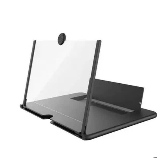 Écran Agrandisseur de Téléphone Portable – Support Pliable HD Noir