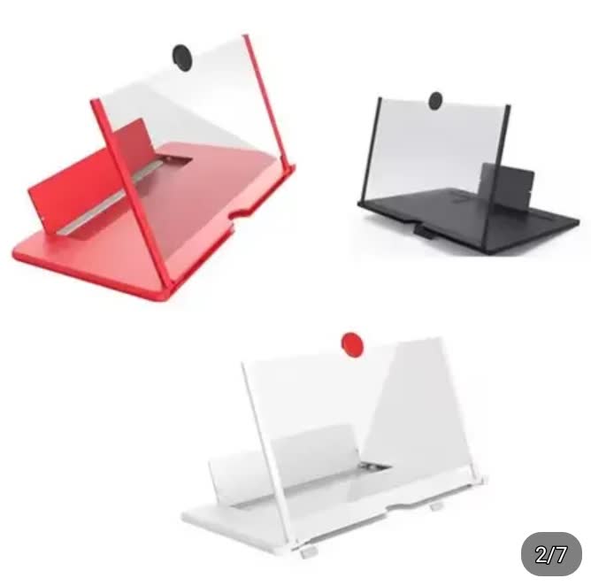 Écran Agrandisseur de Téléphone Portable – Support Pliable HD Blanc